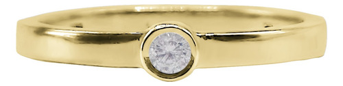 Anillo De Compromiso En Oro Con Diamante De 0.05 Ct