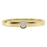 Anillo De Compromiso En Oro Con Diamante De 0.05 Ct