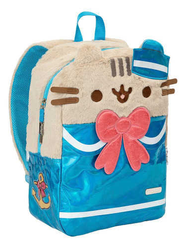 Mochila Gato Pusheen The Cat Marinero Azul Celeste Sailor 