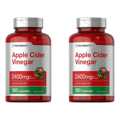2 Pack Cápsulas De Vinagre De Sidra De Manzana 2400 Mg 150u | Meses sin interés