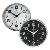 Relógio De Parede Cozinha Sala Analógico Cromado 23cm 
