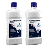 2 Shampoo Dugs Clorexidina Caes Gatos 500ml (total 1 Litro)