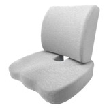 Set Cojin Respaldo Lumbar Y Asiento Ergonomico Funda Lavable