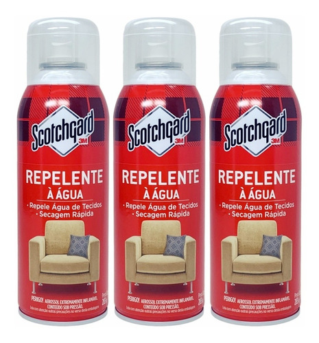 3 Spray Impermeabilizante Scotchgard 3m Protege Sofá Cadeira