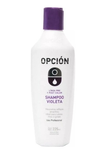 Shampoo Matizador Violeta Opción Cabello Rubio X225ml