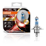 Bombillos Osram H4 X2 Night Breaker 200%+luz 12v 60/55w  