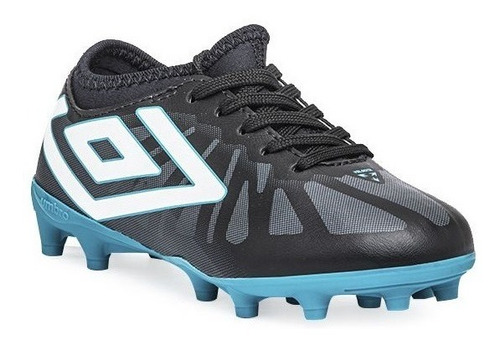 Botines Umbro De Niños Velocita 6 Club Negr Azul Con Tapones