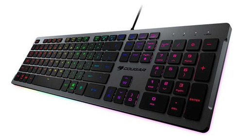 Teclado Gaming Para Pc Cougar Vantar S Ultrafino Con Luz Rgb