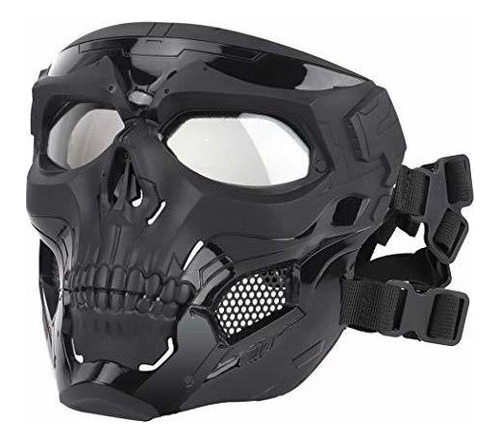 Casco Tactical Airsoft Skull Máscara Facial Completa, Másc