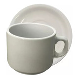 Set 6 Taza Cafe Y Plato Porcelana Germer Gastronomico 90 Cc