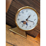 Reloj De Mesa Chimenea Set Thomas Bronce Latonado Fase Lunar