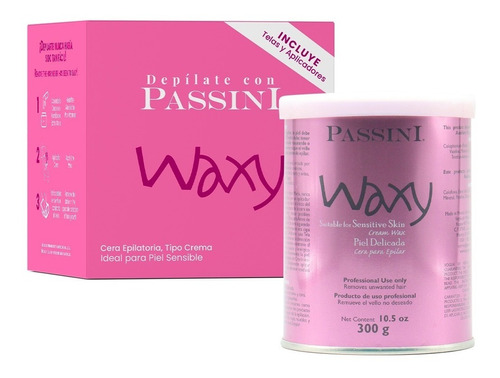 Waxy Cera Para Depilar Passini 300g + Telas De Regalo