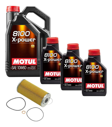 8l Motul 8100 X-power 10w-60 Synthetic And Mann Oil Filt Ssg