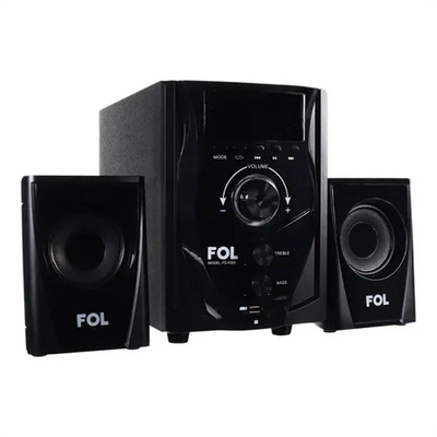 Minicomponente Fol P209 Bluetooth Sistema Audio Estéreo Modular Color Negro | Meses sin interés