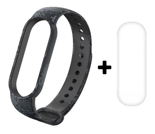 Pulseira Para Xiaomi Mi Band 5 E 6 De Silicone + 1 Película