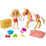 Muñeca De Juguete Barbie Club Chelsea Con Caballo