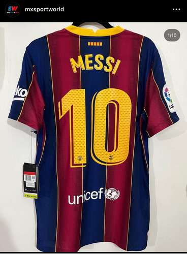 Última Camiseta De Messi Fc Barcelona Nike 2021 Original L