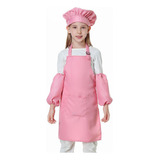 Set Delantal De Cosplay + Gorro De Chef Para Cocinar + Manga