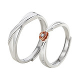 Duo Anillos Promesa Plata 925 Amor Principito Y Rosa A550