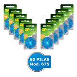 60 Pilas Auditiva Gp Batteries Mod 675 Zinc Aire 1.45v