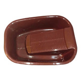 Lavadero De Plástico Portátil Ropa Con Tina Practico Color Chocolate