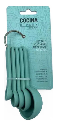 Set De 5 Cucharas Medidoras De Silicona