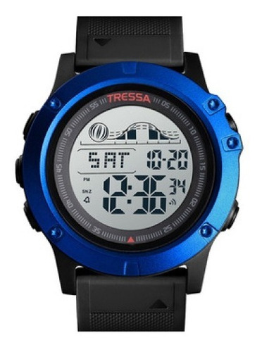 Reloj Tressa Hombre Indio Nº02 Digital Negro Y Azul