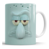 Taza Bob Esponja - Calamardo - 3d - Cerámica