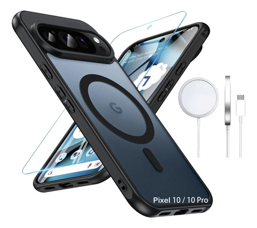 Magnética Funda Mica Para Google Pixel 10 \u002F 10 Pro \u002F Pixel 10 Pro Xl + Cargador Inalambrico | Meses sin interés