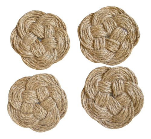 Posavasos Yute Nudo Celta Macrame Pack X 4