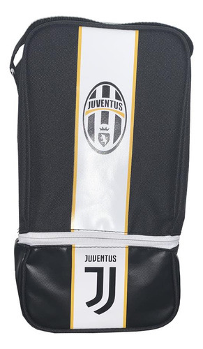 Bolso Botinero River Plate-boca Jrs-barca-juventus Licencia Color Negro