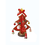 Árbol De Navidad De Madera Para Encajar + Figuritas 