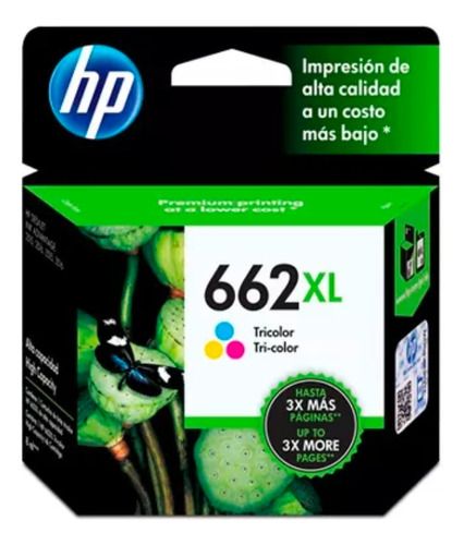 Cartucho De Tinta 662xl Hp Originales Tricolor