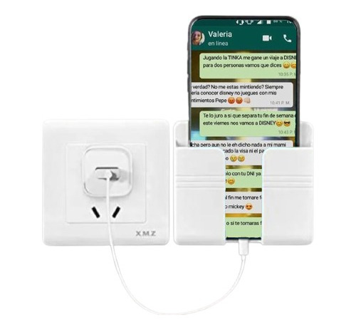 Soporte Estación De Carga Para Celular De Pared (pack X 4 U)