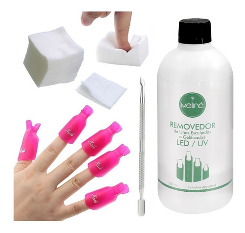 Removedor Meline Broches Wipes Quita Esmalte Uñas Manicuria