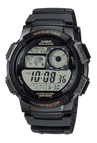 Reloj Hombre Casio Ae-1000w Negro Digital / Lhua Store