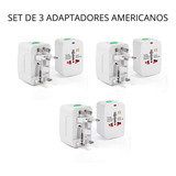 Set 3 Adaptador Conector Enchufe Universal Para Viajes