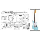 Plan De Fender Jagstang Guitarra Eléctrica Impresión A Escal