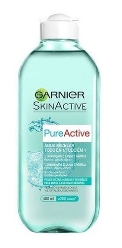 Garnier Agua Micelar Pure Active Piel Mixta A Grasa 400 Ml