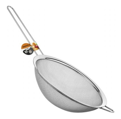 Peneira Inox Cozinha P Polvilhar Coar Escorrer Macarrão 20cm