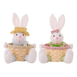 Adorno De Pascua,cesta De Conejito De Dibujos Animados-2pcs