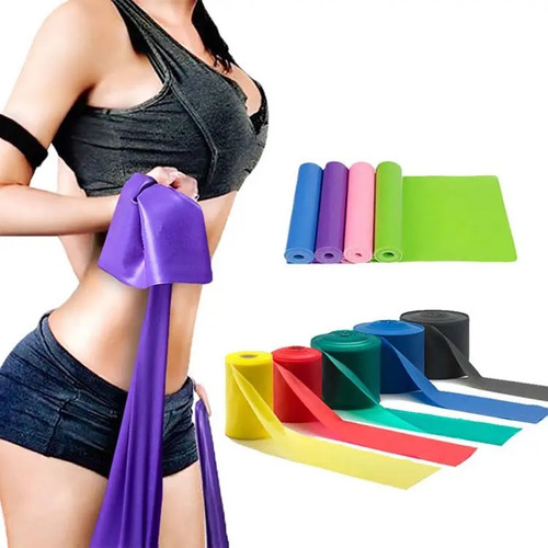 Kit De 3 Bandas Elásticas Thera Band Para Ejercicio, Fisioterapia Y Yoga, Varios Colores