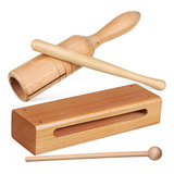 Mikinona 2 Juegos Orff Instrumento De Madera De Música De Pe