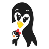 Adesivo Decorativo De Geladeira Pinguins Mãe E Filha