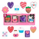 Galletas Decorativas San Valentin Decocookies 12 Pzas Cst