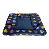 Capa Para Cama Pet 70x70cm Pets Até 15kg (sem  Enchimentos) Cor Azul-marinho