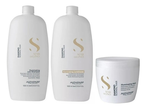 Kit Semi Di Lino Alfaparf Shampoo, Condicionador E Máscara