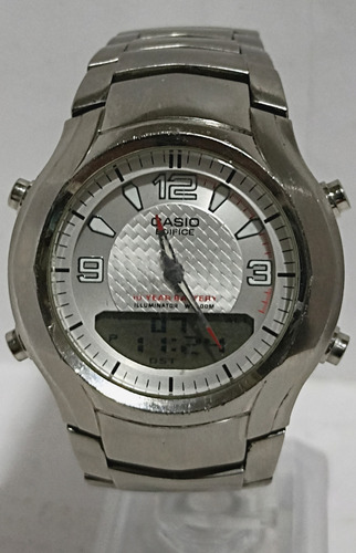 Reloj Casio Analogo-digital Efa-112 De Acero No Seiko 