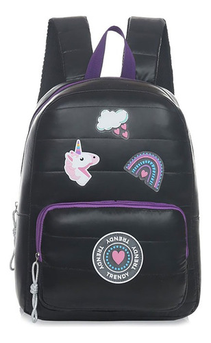 Mochila Trendy Escolar Urbana Niña Tela Puffer