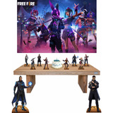 Kit Free Fire 2.0 8 De Mesa 2 Chão + Painel P/festa 100x070